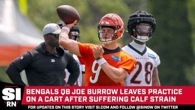 Bengals QB Joe Burrow Leaves Practice On Cart - Sports Illustrated