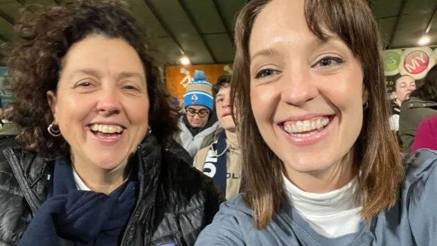 Monique Ryan and Sally Rugg in happier times. Picture: Supplied