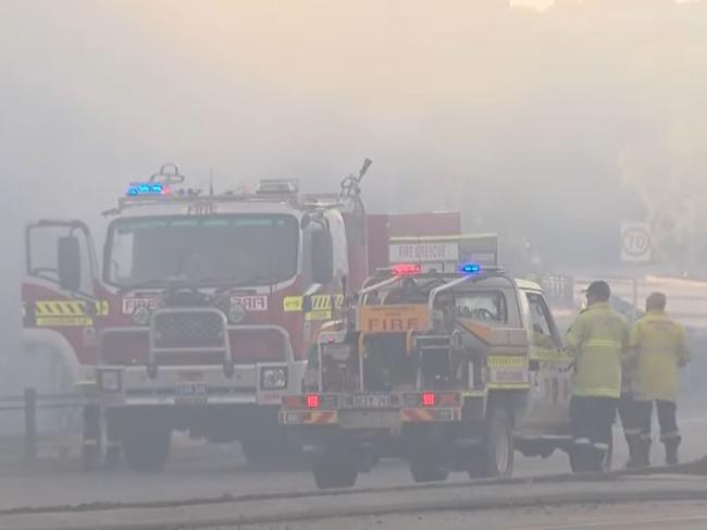 Bibra Lake fire. Picture: Nine News