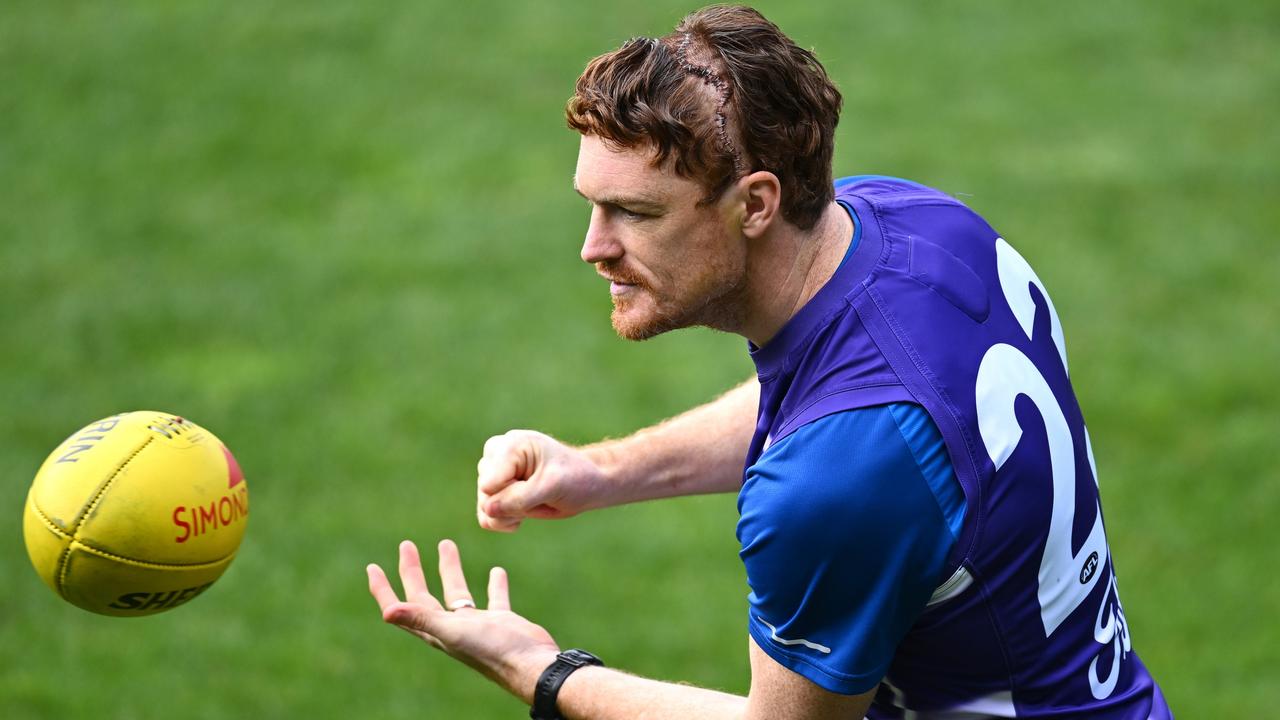 He was still doing ball work on Monday. Picture: Quinn Rooney/Getty Images