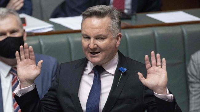 Chris Bowen says ‘we are starting on the journey for a 2030 emissions reduction target in 2022, which is leaving it insanely late’. Picture: Gary Ramage