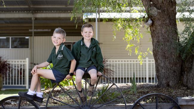 Hunter and Lucas Zimmer. Picture: Zoe Phillips