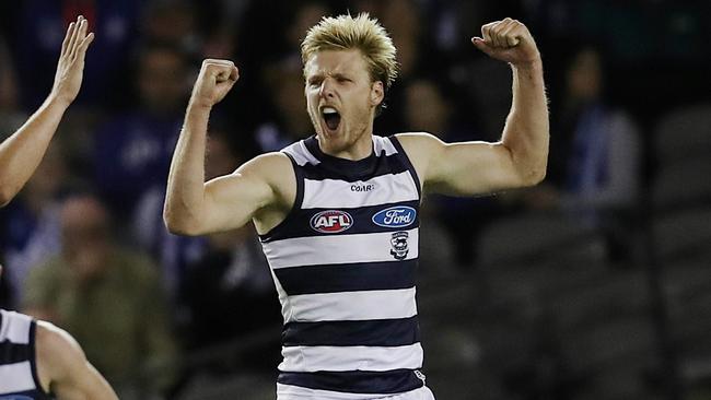 George Horlin-Smith celebrates kicking the match-winner. Picture: Michael Klein