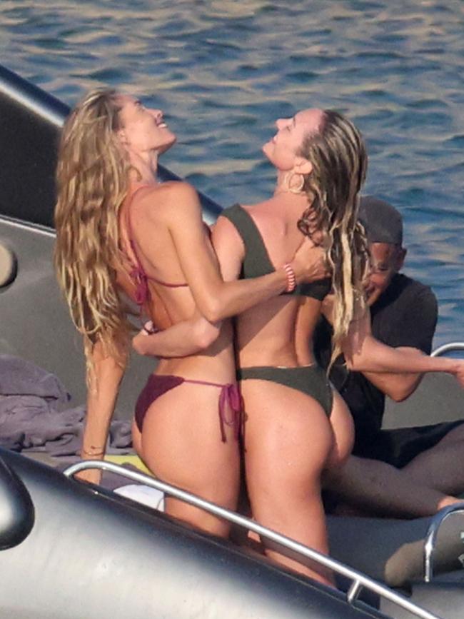 Doutzen and Candice, ready to book their next shampoo commercial. Picture: BACKGRID