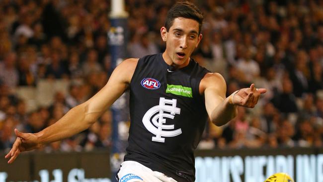 Jacob Weitering was everything Carlton hoped for. Picture: George Salpigtidis