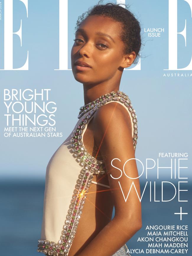 Actor Sophie Wilde on the cover of Elle Australia’s first print edition since 2020. Photo: Bec Parsons/Elle Australia.