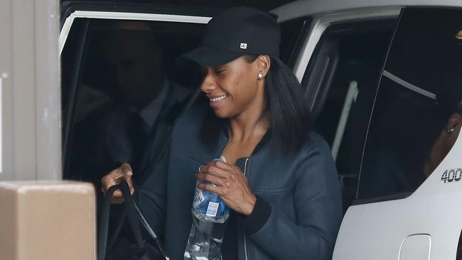 Australian singer Paulini arrives at the QPAC theatre where she was appearing for The Bodyguard.