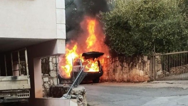 A walkie talkie blows up a van. Picture: X