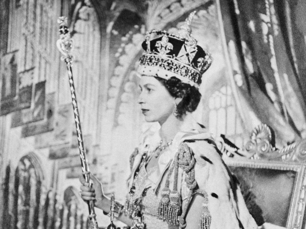 Queen Elizabeth II of Great Britain poses on her Coronation day in 1953. Picture: AFP