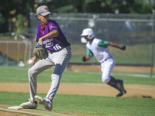 Met North V Sunshine Coast at the 12-14 years QLD School Sport 12-14 years Baseball Championships at Benowa. Picture: Glenn Campbell