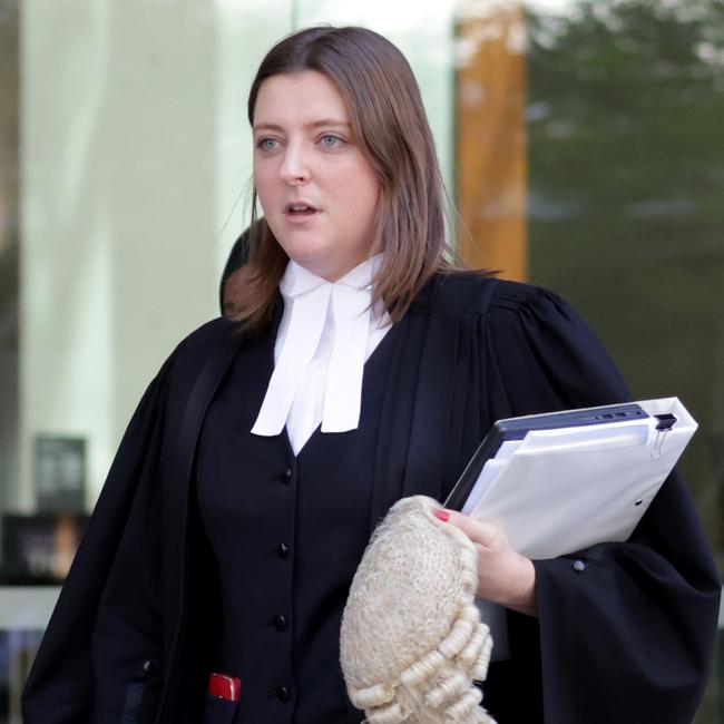 Crown Prosecutor Stephanie Gallagher leaving court. Picture: Steve Pohlner