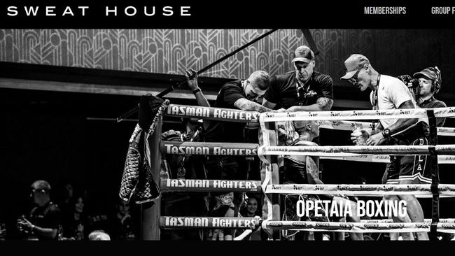 A screenshot from the website of a boxing gym run by Martin 