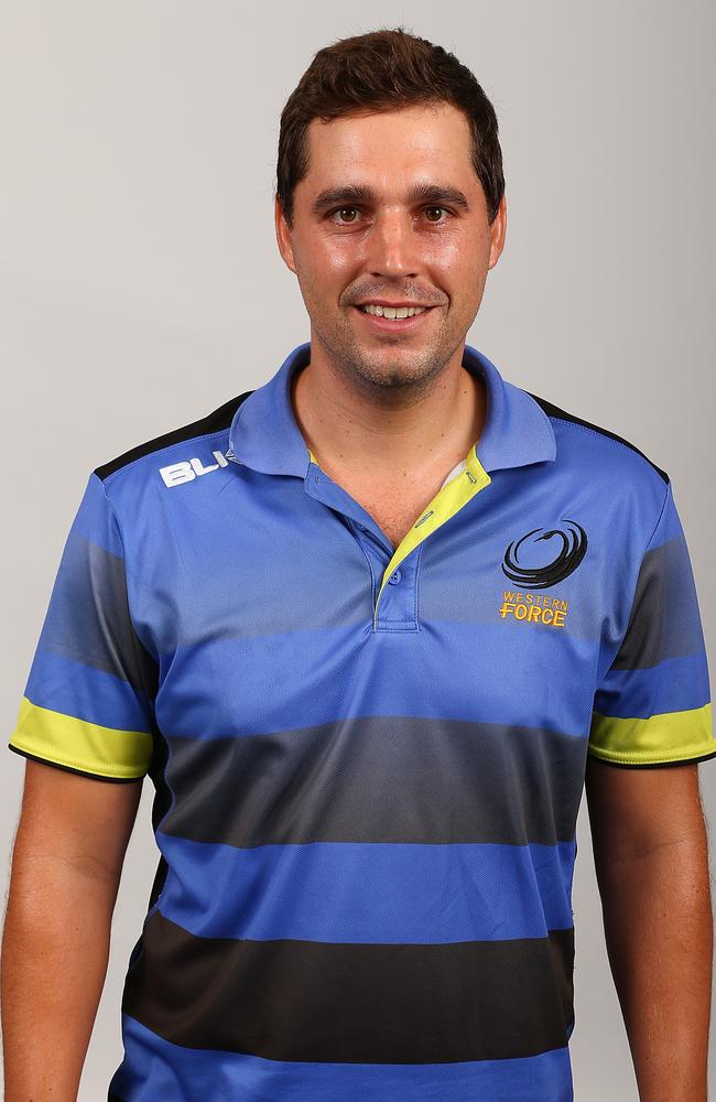 David Wessels poses during the Western Force 2016 Super Rugby headshots session.