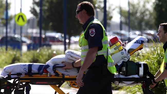 Paramedics on the scene. Picture: Mark Wilson