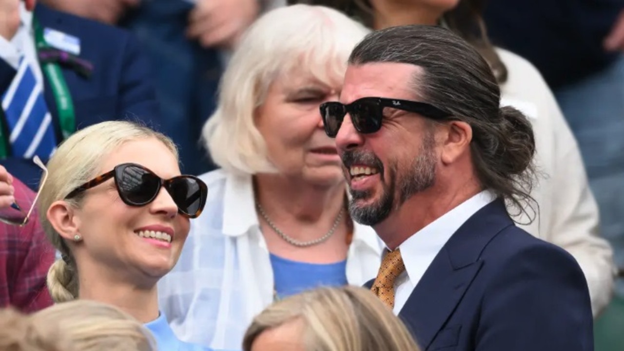 Grohl with Blum at Wimbeldon in London in July. Picture: WireImage