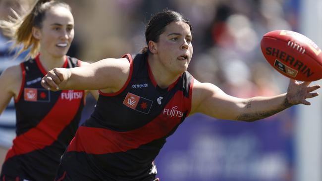 Madison Prespakis gathers another touch. Picture: Darrian Traynor/AFL Photos/via Getty Images