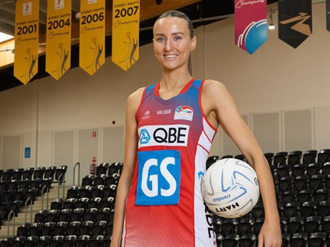 Ali Miller, netballer for the NSW Swifts Academy (Photo from the NSW Swifts - August 4, 2023)