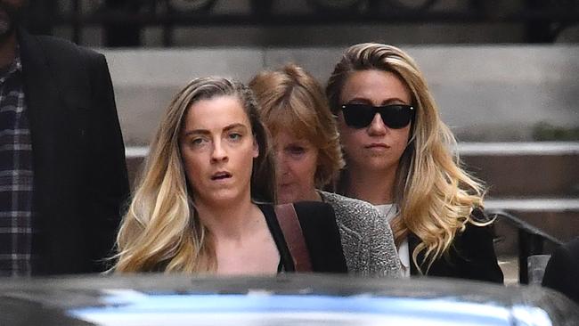 Whitney Henriquez — Amber Heard’s sister — leaves court. Picture: Gareth Cattermole/Getty Images