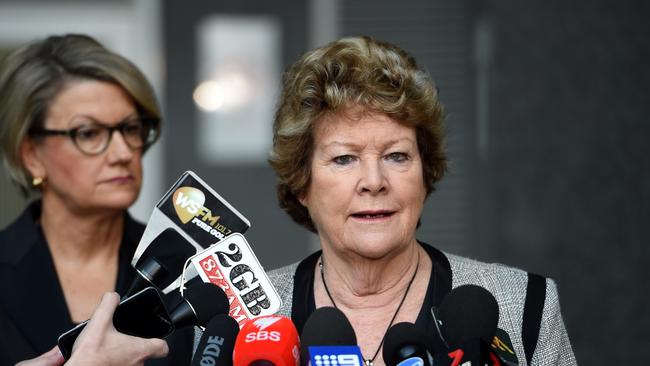 NSW Health Minister Jillian Skinner fronts the media after a baby died at Bankstown-Lidcombe hospital and another newborn was in a critical condition. Picture: AAP/Dan Himbrechts