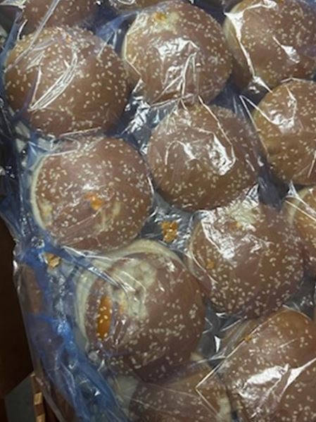 Buns believed to have been eaten be a rat at McDonald's on the corner of Hindley and Bank streets, Adelaide. Picture: Supplied