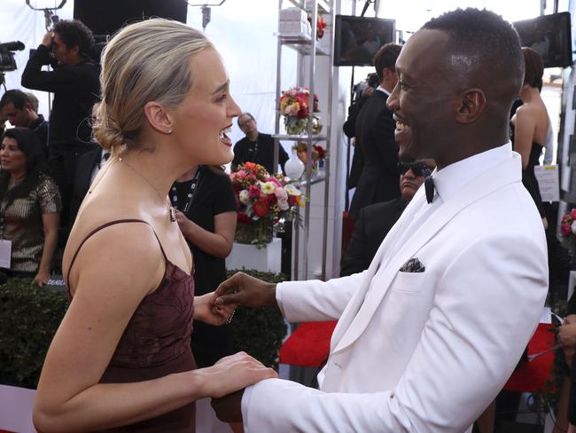 Taylor Schilling and Mahershala Ali arrive at the 23rd Annual Screen Actors Guild Awards at the Shrine Exposition Center on January 29, 2017, in Los Angeles, California. Picture: AP