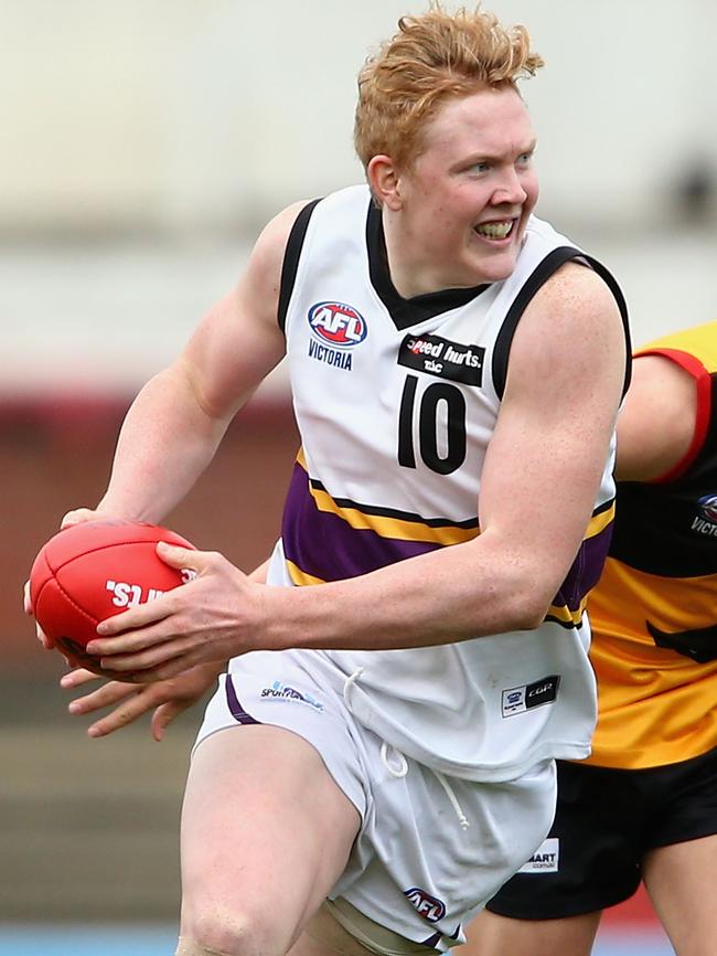 Clayton Oliver in action for the Murray Bushrangers in the TAC Cup finals in 2015 in Melbourne. Pic: Getty Images