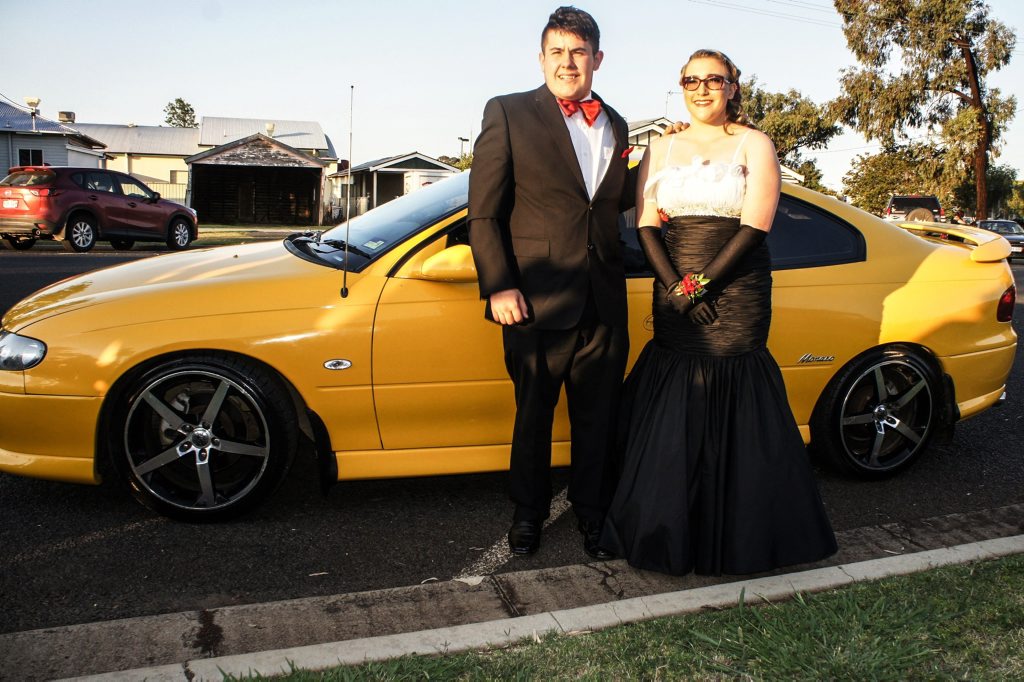 CLASSIC CAR: Connor Prior-Mead and Madeline Bryant. Picture: Photo Contributed