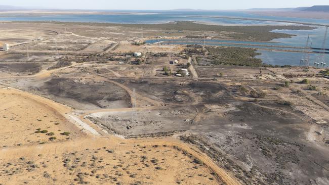 An aerial view of the site of a proposed nuclear power plant in Port Augusta, South Australia. Picture: Getty Images