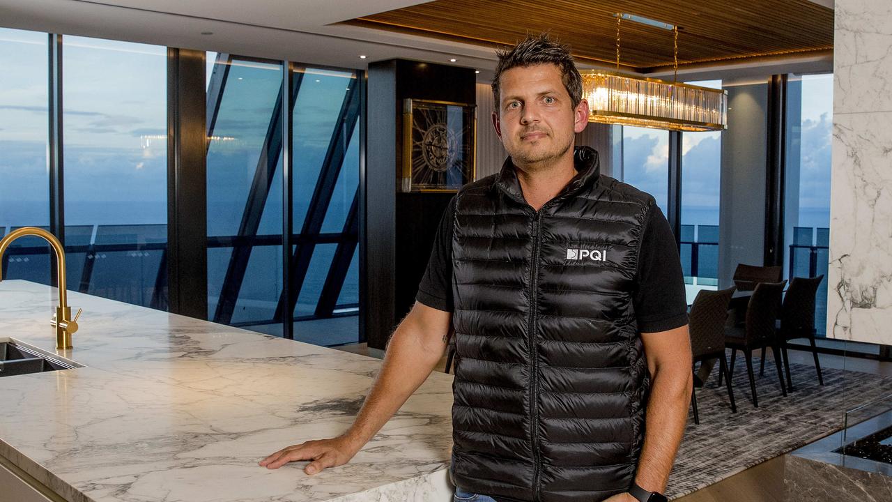 The refurbished Soul penthouse in Surfers Paradise. Craig Stewart of PQI Group. Photo: Jerad Williams