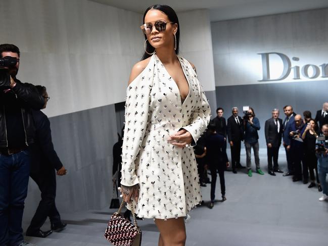 Rihanna attends the Christian Dior show as part of the Paris Fashion Week Womenswear Spring/Summer 2017 on September 30, 2016 in Paris, France. Picture: Getty
