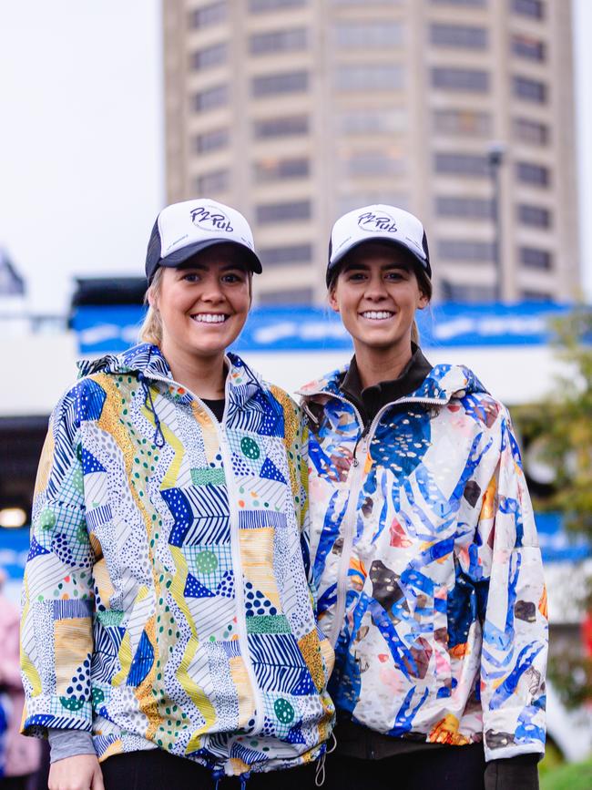 Mady and Victoria Stansfield at the start of the Point to pinnacle. Picture: Linda Higginson