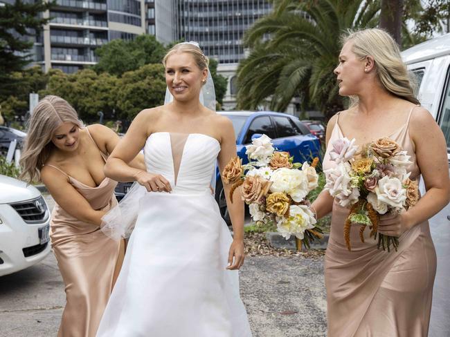 Daria Gavrilova kept her groom waiting, and sweating, for 40 minutes. Picture: Sarah Matray