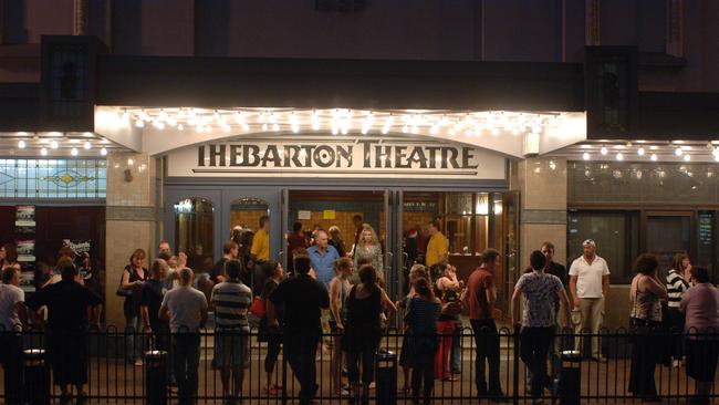 Fans outside the Thebarton Theatre, Adelaide.