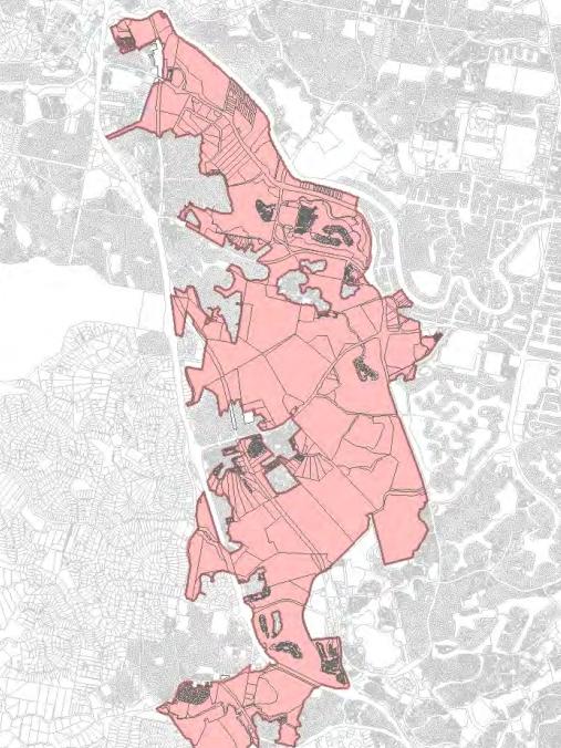 Guragunbah flood plain map, the site of a controversially rejected Robina retirement village tower plan. Photo: Supplied