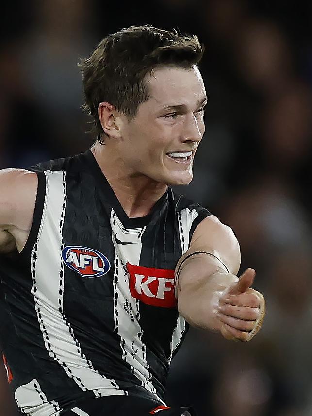 Ned Long has been a revelation in the middle for the Pies. Picture: Michael Klein