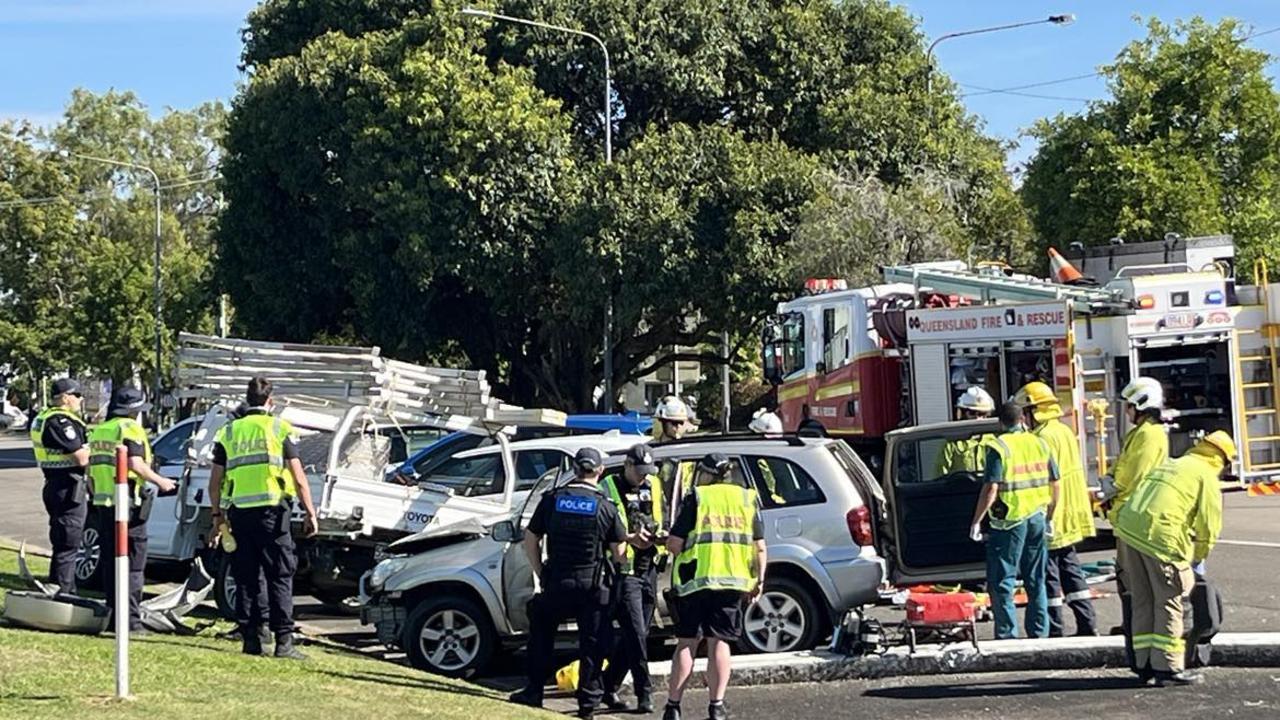 Woman trapped after multi-vehicle crash in Ingham