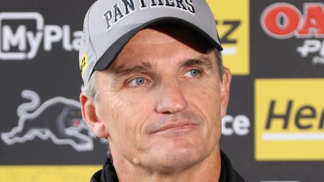 SYDNEY, AUSTRALIA - NewsWire Photos SEPTEMBER 26, 2024: Penrith Panthers coach Ivan Cleary pictured speaking to media at Panthers Rugby League Academy, Penrith.Picture: NewsWire / Damian Shaw