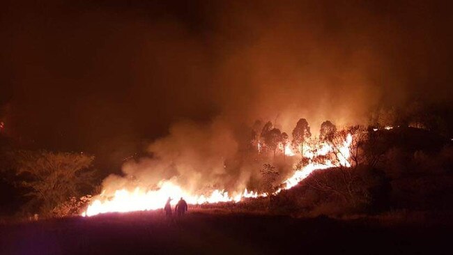 The fire was caused by a discarded cigarette. Picture: Bonogin Valley Rural Fire Brigade