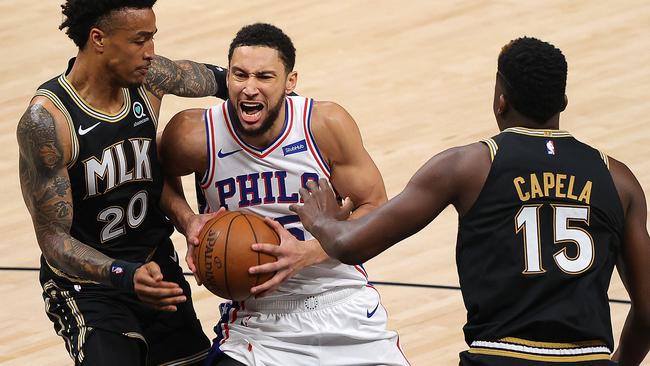 Ben Simmons battled in the NBA playoffs Kevin C. Cox/Getty Images/AFP