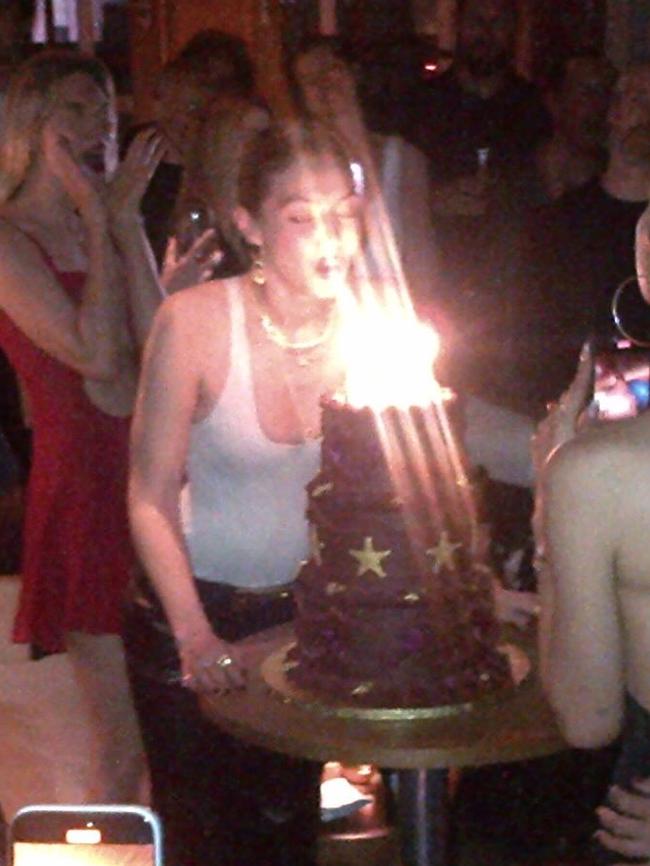 The model hosted a lavish bash in New York.