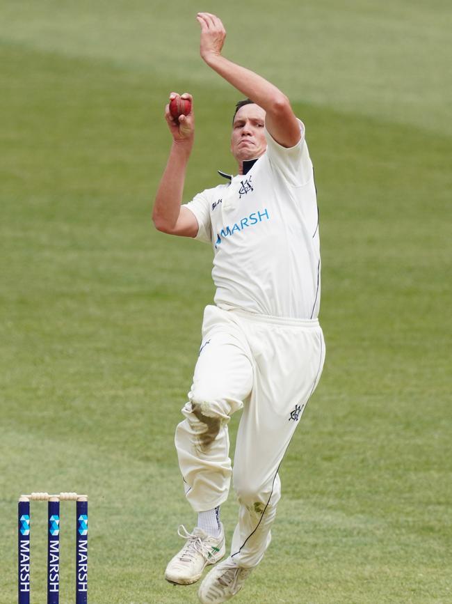 Blues paceman Chris Tremain – pictured when he was with Victoria – will play in the 2021 NT Strike League. Picture: Michael Dodge/AAP Image