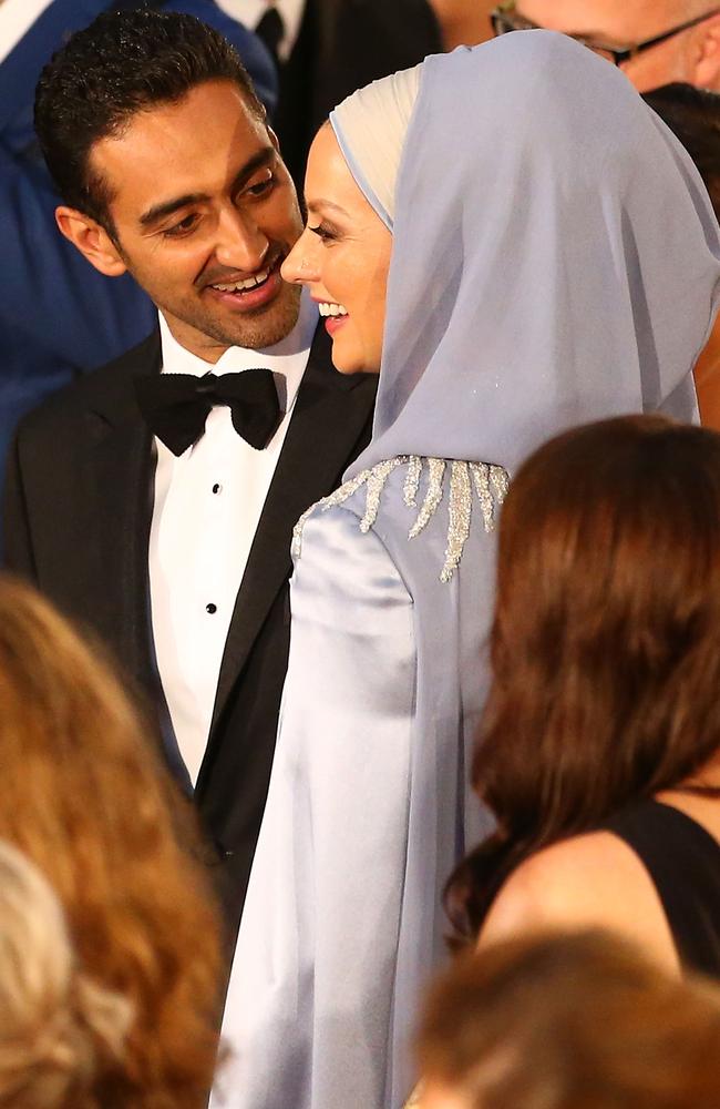 Waleed Aly and Susan Carland arrive at the 58th Annual Logie Awards.