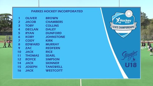 REPLAY: U18 Boys NSW State Hockey Championships – GOULBURN V PARKES