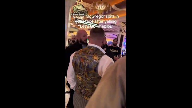 Conor McGregor spits in fan's face after taunt