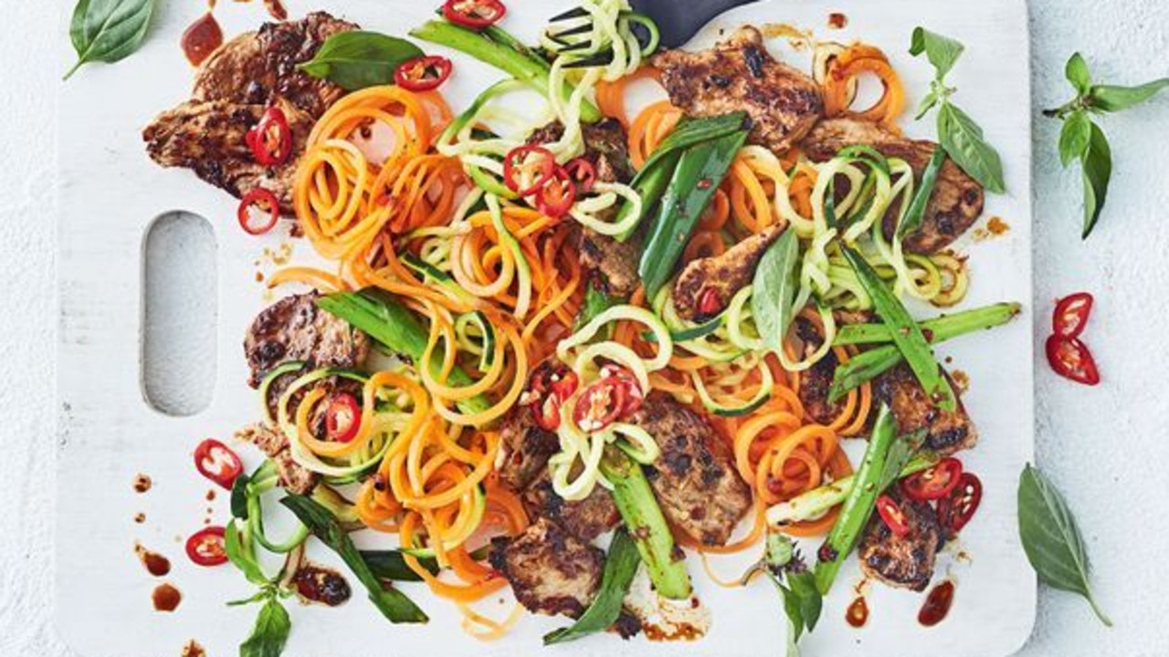 Try this ginger pork and veggie noodle stir-fry.