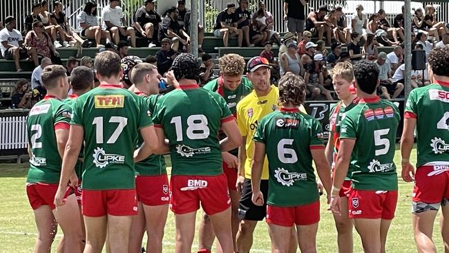 The Wynnum Manly Seagulls regather in the Meninga Cup.