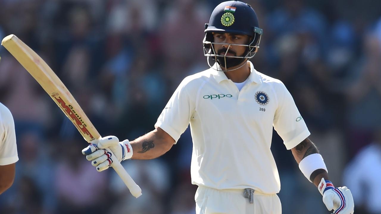 India captain Virat Kohli celebrates a fifty against England.