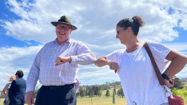 Michael Holland celebrates the Eurobodalla regional hospital site announcement on Monday. Picture: Georgie Rowley