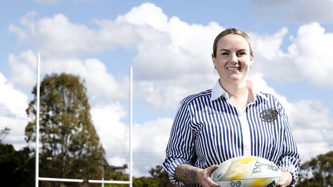 Kristin Dunn who spearheaded the Pacific Youth Rugby Festival during a photo shoot at the Nerang Bulls rugby ground, Gold Coast, Sunday, August, 28, 2022. Photo: Regi Varghese, Gold Coast