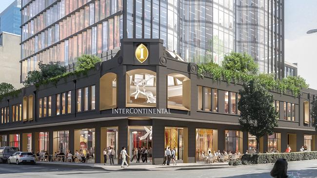 An artist's impression of the InterContinental Hotel slated for Parramatta Square. Supplied